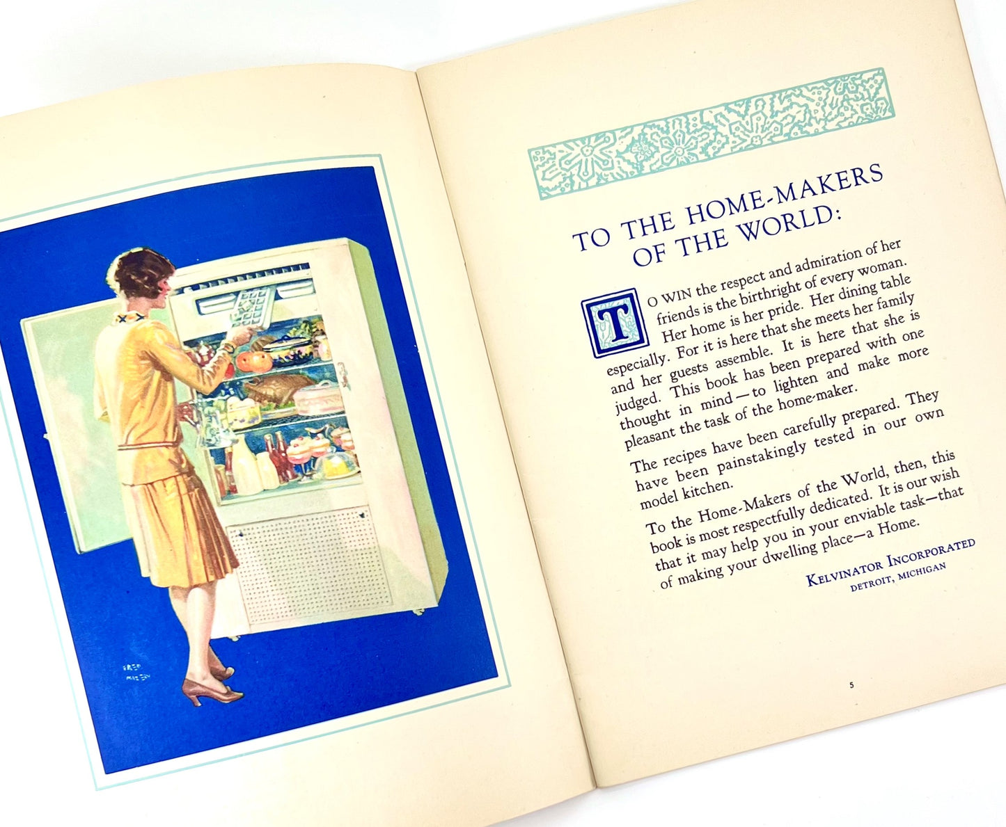 For the Hostess Kelvinator Advertising Cookbooklet from Pomeroy's Department Store, Reading, PA 1920s