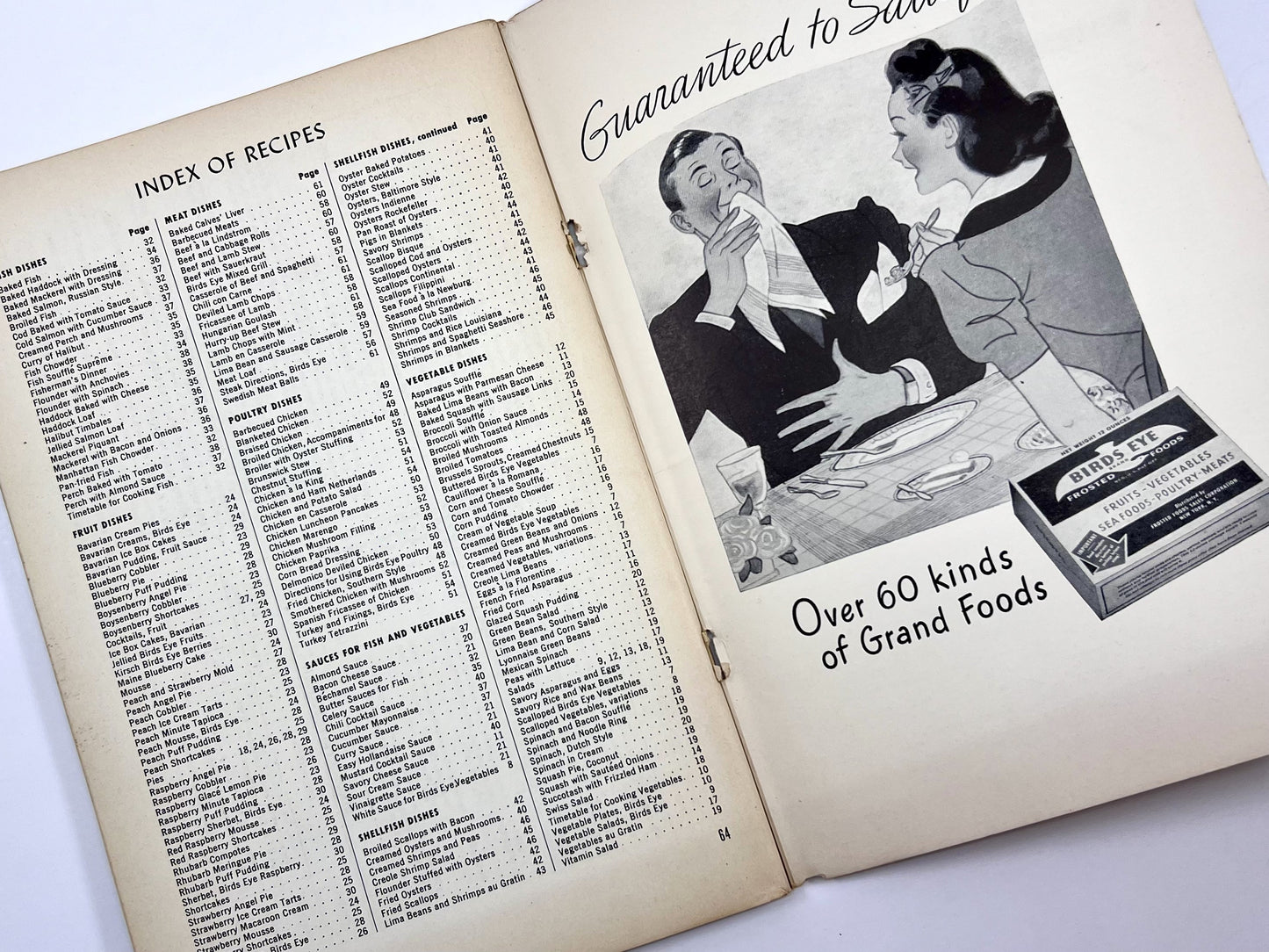 Tempting Recipes for Good Meals!" Birds Eye Cook Book, 1941