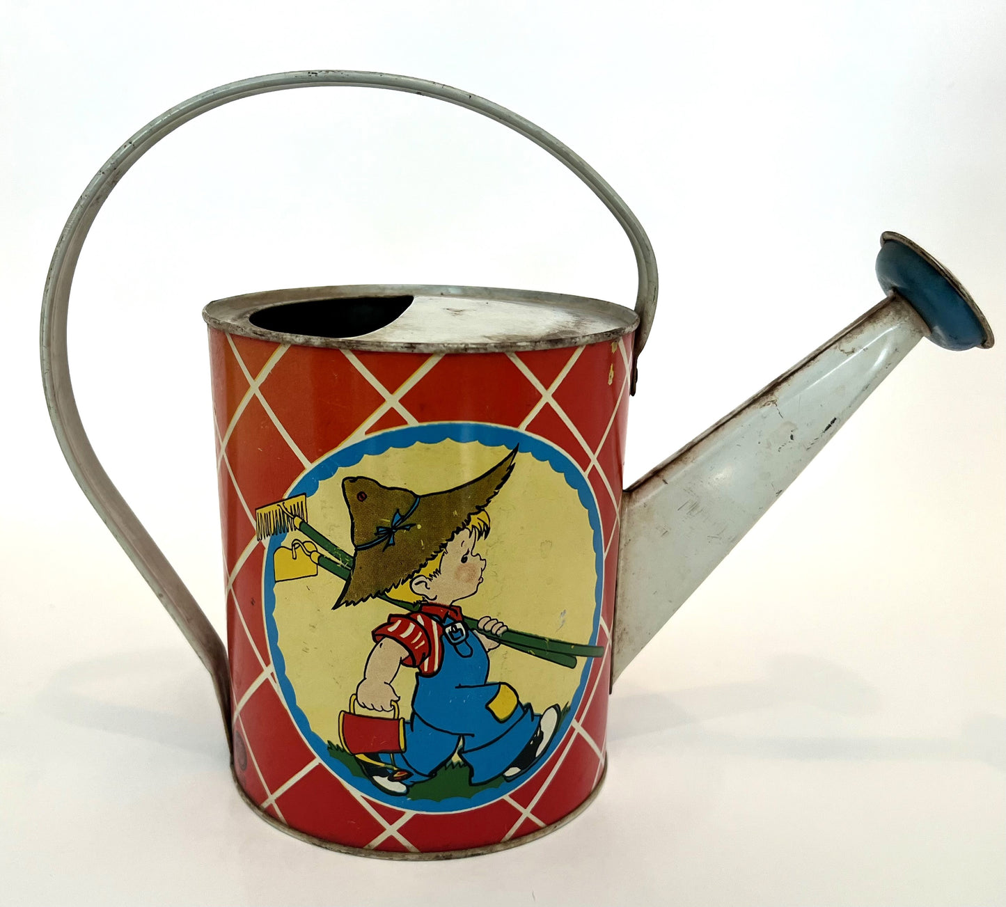 Child's Toy Watering Can, Ohio Art Tin Litho, Mid-century