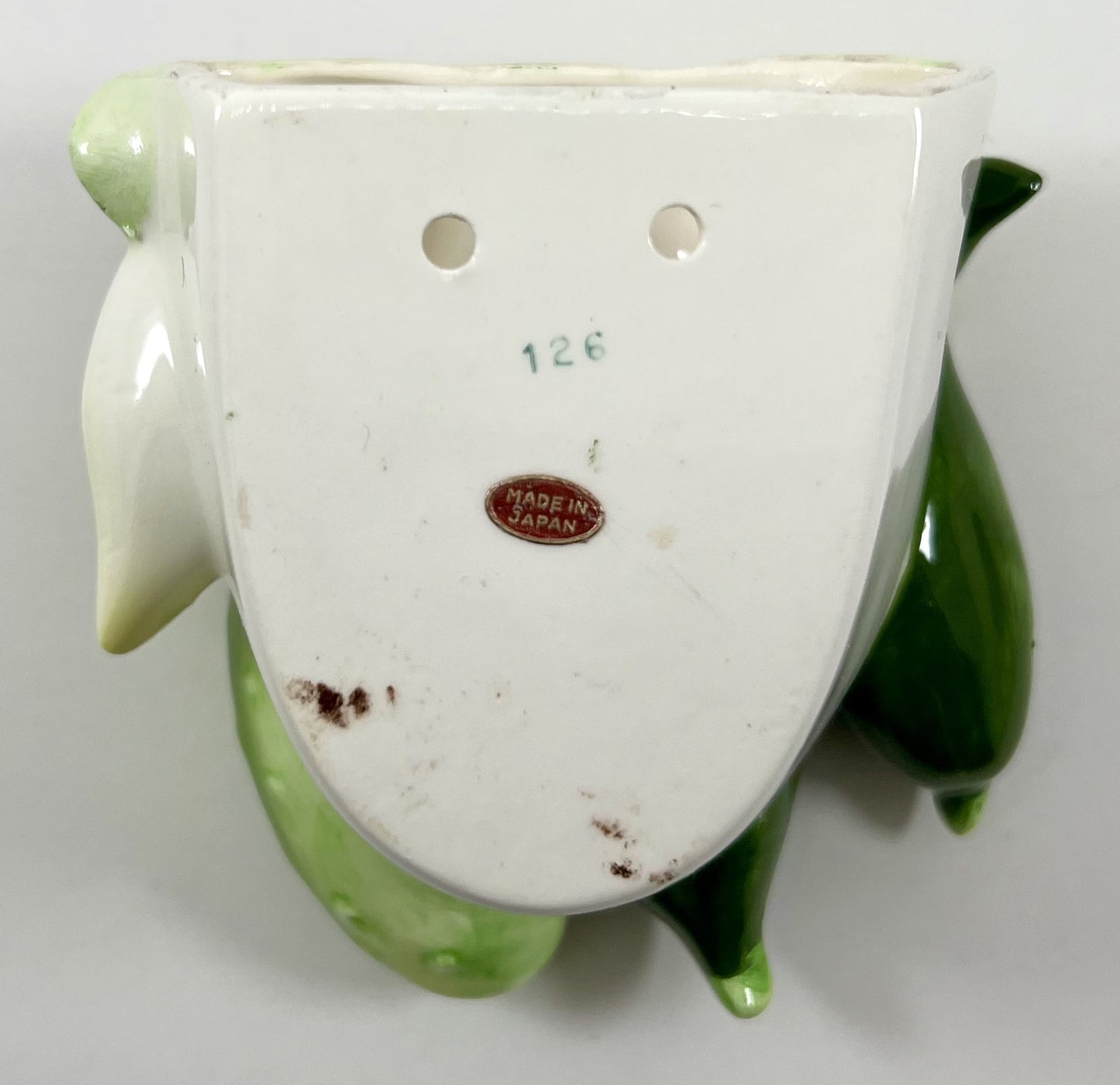 Corn, Cucumber, and Turnip Mid-century Ceramic Kitchen Wall Pocket, 1950s