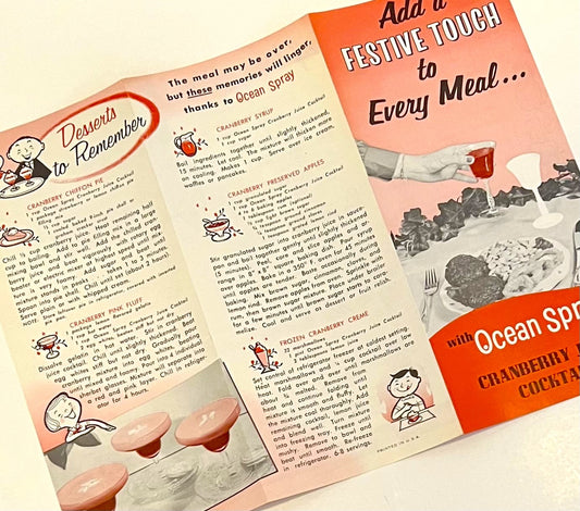 Ocean Spray Cranberry Juice Cookbooklet, 1950s