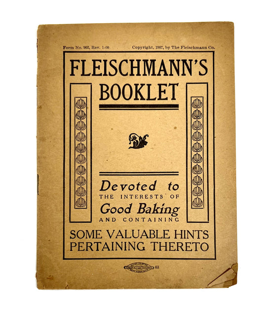 Fleischmann's Booklet, 1907 Cook Book