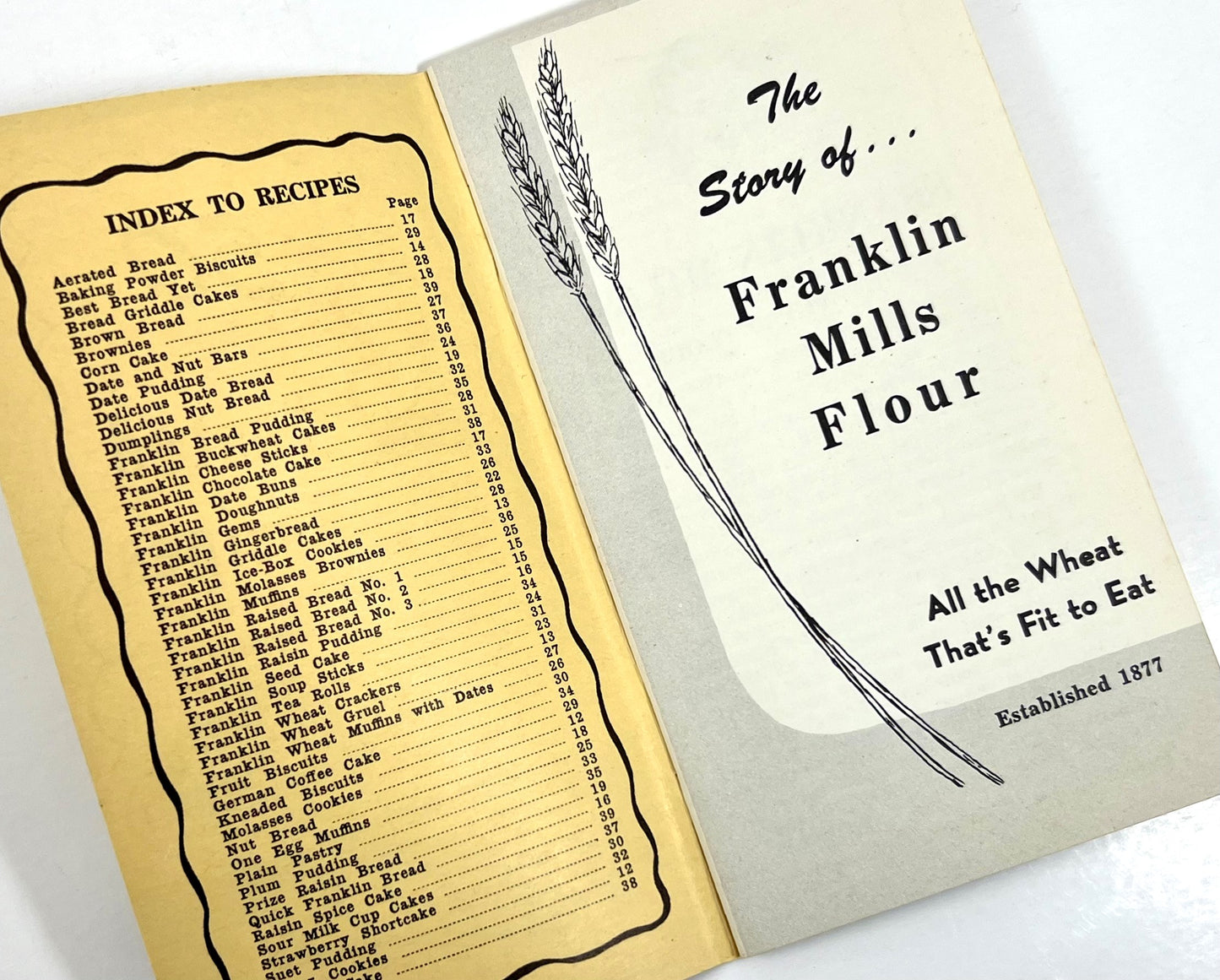 Franklin Mills Flour Cookbooklet, 1950s