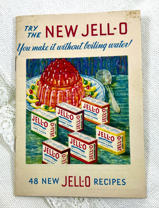 1932 Jell-O No Boil Recipe Booklet, Try the New Jell-O Cookbooklet
