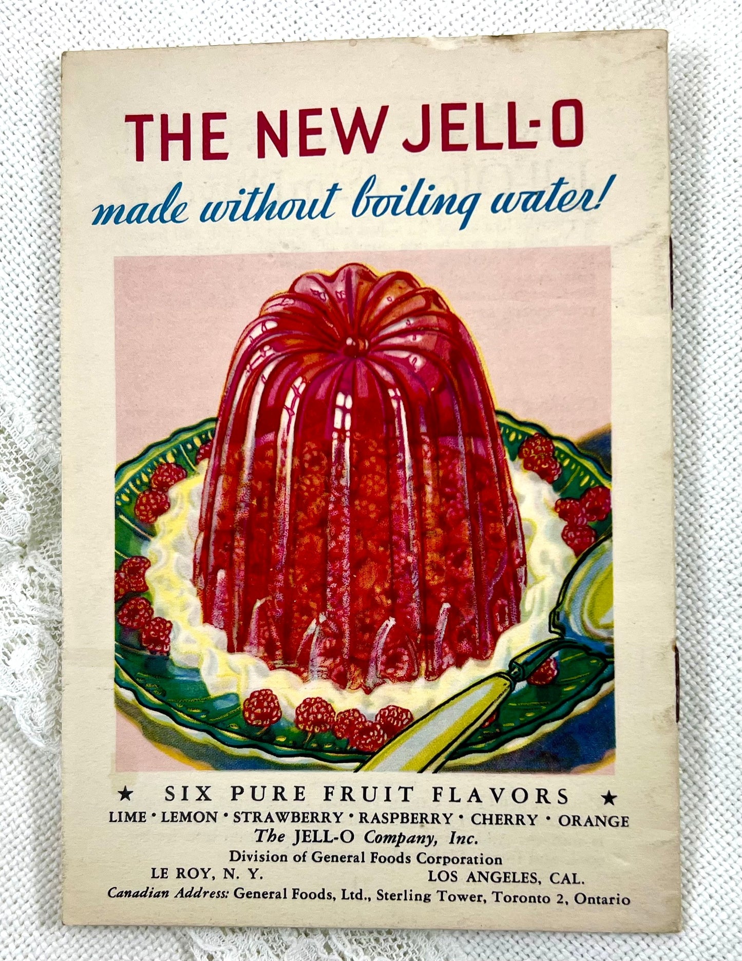 1932 Jell-O No Boil Recipe Booklet, Try the New Jell-O Cookbooklet