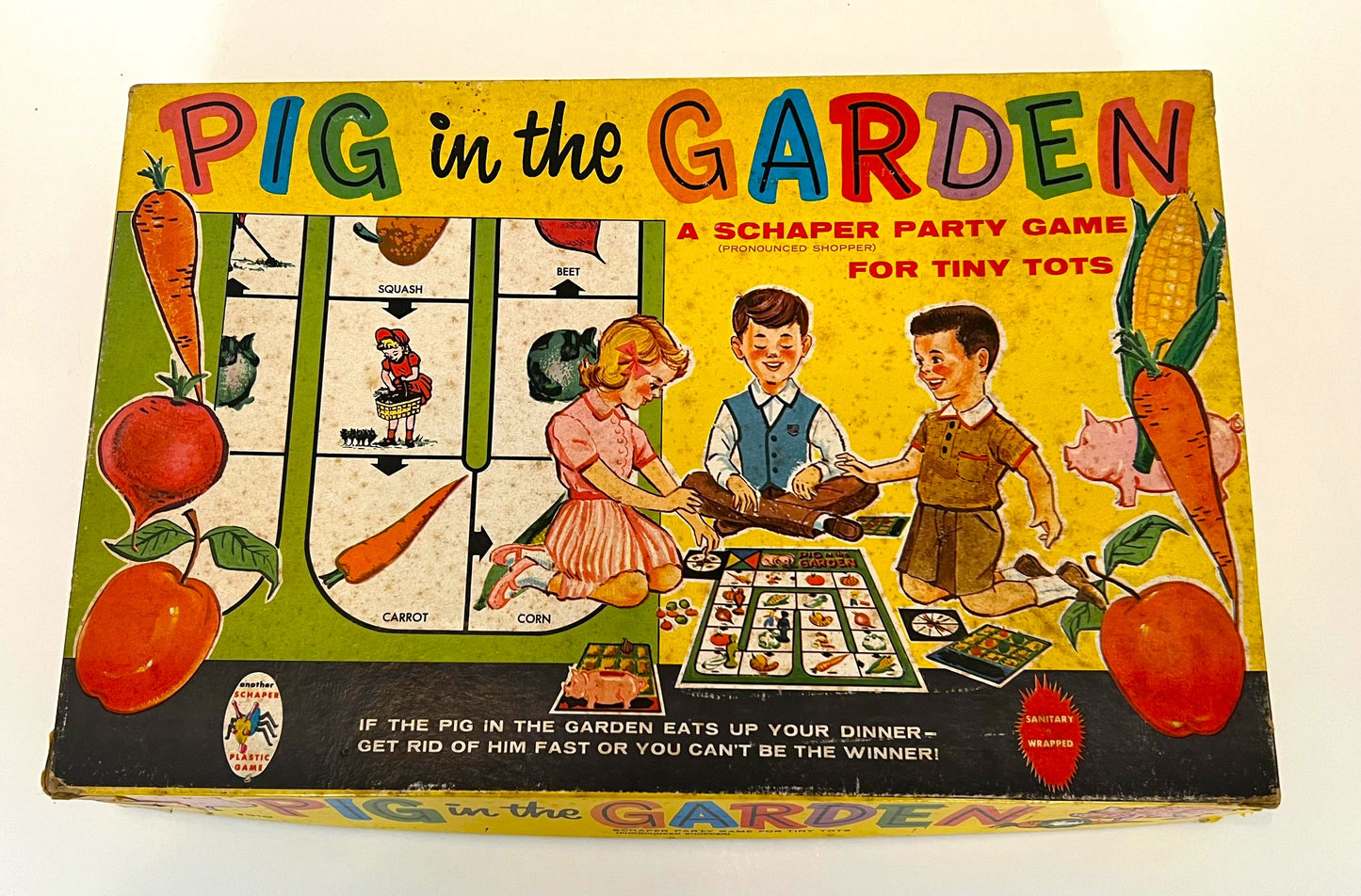 Pig in the Garden, A Schaper Party Game for Tiny Tots, 1950s