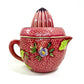 Hotta Yu Shoten Ceramic Reamer Juicer & Pitcher Set with Floral Design, 1920s-1930s Japan