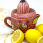 Hotta Yu Shoten Ceramic Reamer Juicer & Pitcher Set with Floral Design, 1920s-1930s Japan