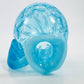 Blue Opalescent Cruet, Brocade/Spanish Lace Pattern, Northwood Glass Company, c. 1899