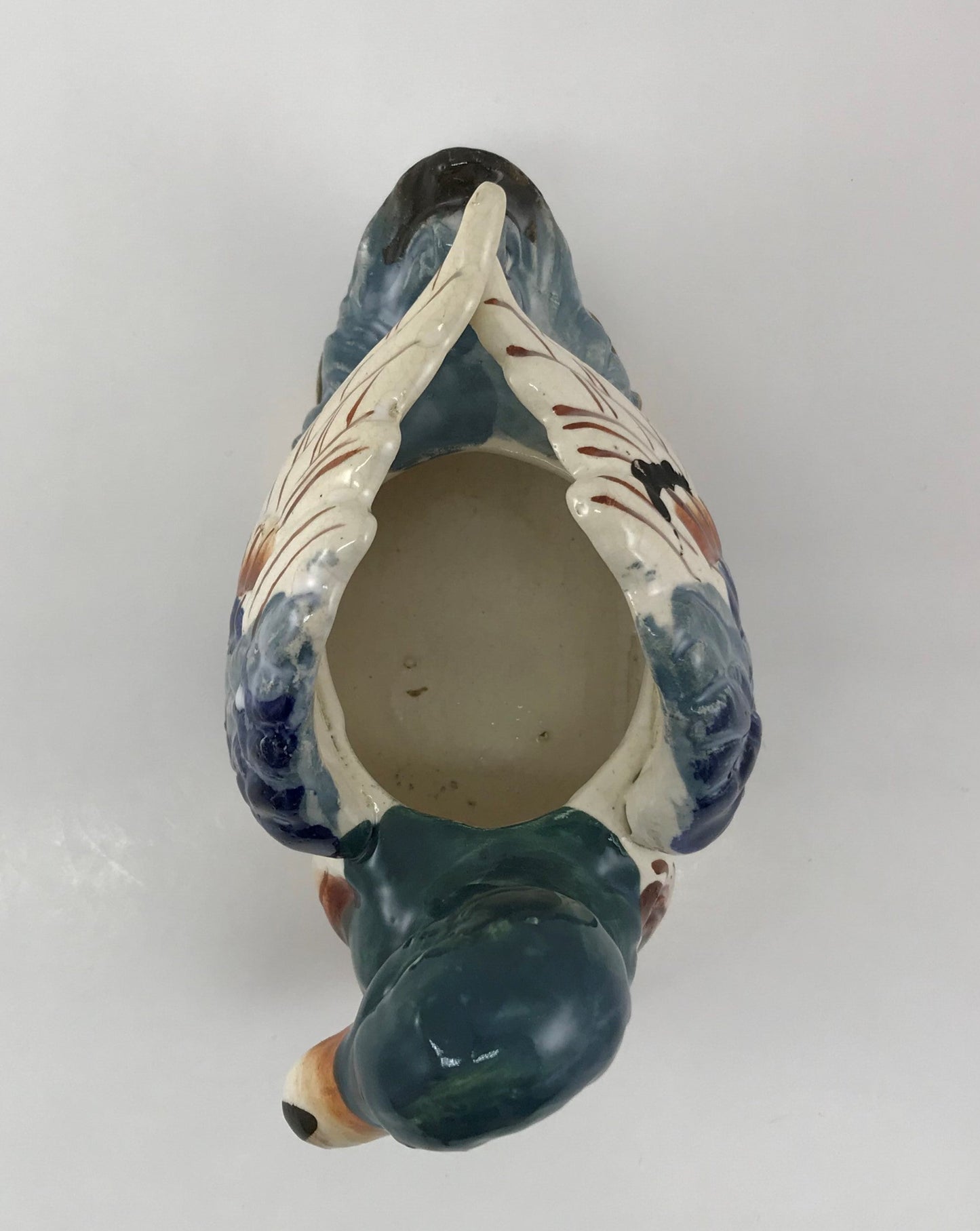 Occupied Japan Hand-painted Ceramic Duck Planter Vase Occupied Japan 1940s