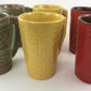 Frankoma Pottery Mug Set of Six, Mayan-Aztec Pattern