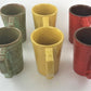 Frankoma Pottery Mug Set of Six, Mayan-Aztec Pattern