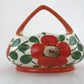 Coronet Poppy Basket Vase Planter, Hand-painted, Czechoslovakia 1920s