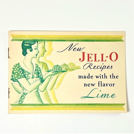 Jell-O Recipe Cookbooklet featuring New Flavor Lime, 1930