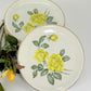 Paden City Pottery Shenandoah Ware "Golden Scepter" Yellow Rose Salad Plates, Set of Eight