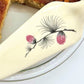 Pink Thistle Cake/Pie Server, Mid-century Ceramic