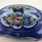 Portuguese Ceramic Soup Tureen with Lid, Hand-painted Alcobaça Pottery