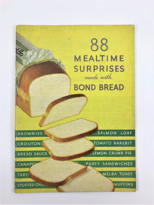 General Baking Company Bond Bread Cookbooklet, 1931, Depression-era Recipes