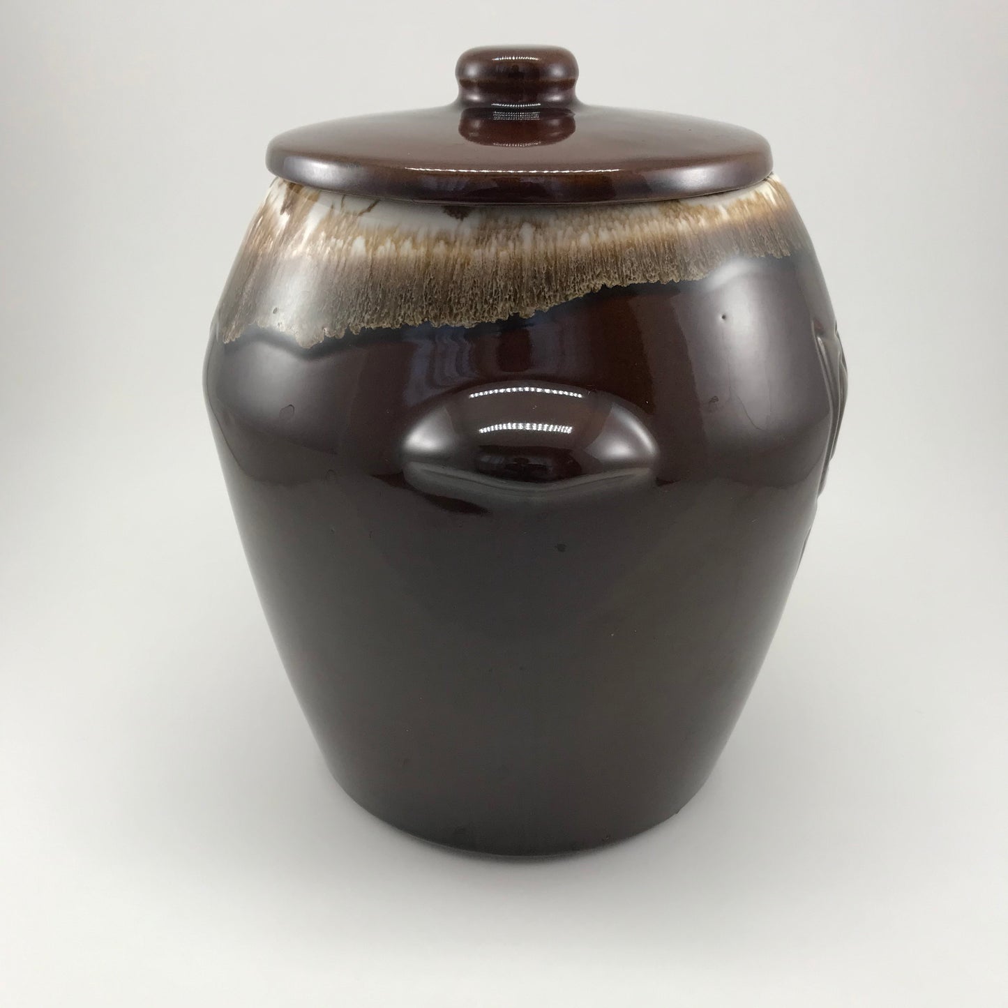McCoy Brown Drip Glaze Cookie Jar, c. 1968
