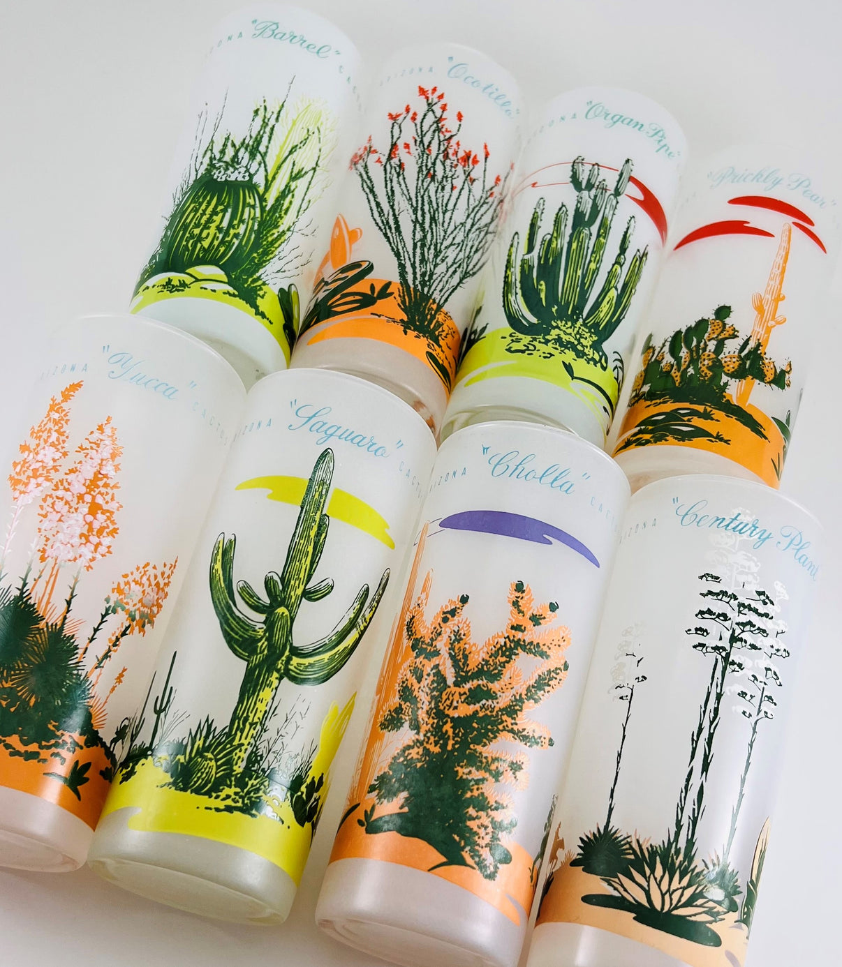 Blakely Gas Frosted Glass Set, 1950s/60s Gas Station Giveaway The