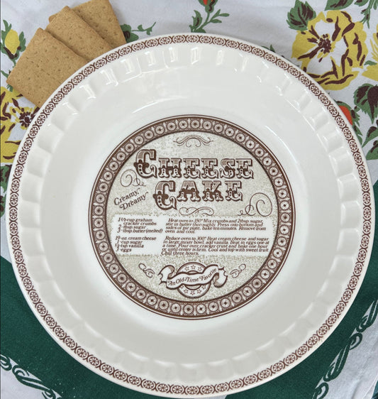 Vintage Cheesecake Recipe Plate, Royal China by Jeanette