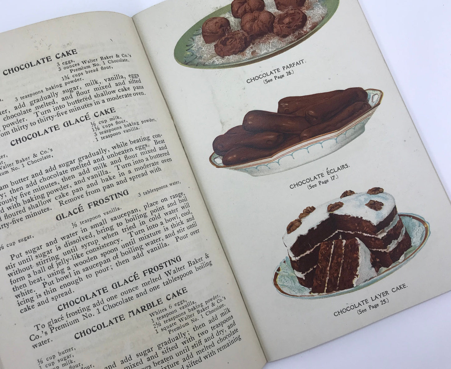 Chocolate and Cocoa Recipes Cookbooklet, Walter Baker & Co. 1912