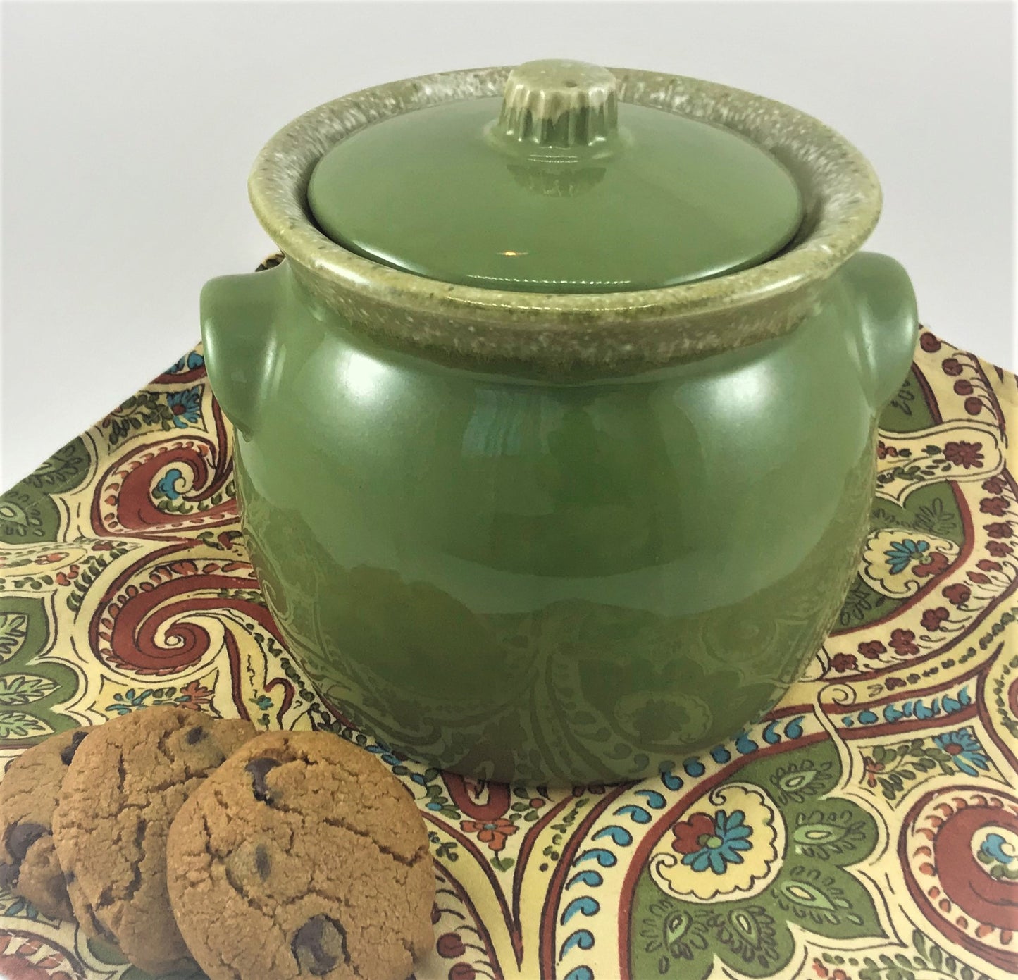 Hull Cookie Jar, Green Drip