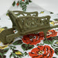 Miniature Garden Wheelbarrow, Painted Wood with Die-cut Design