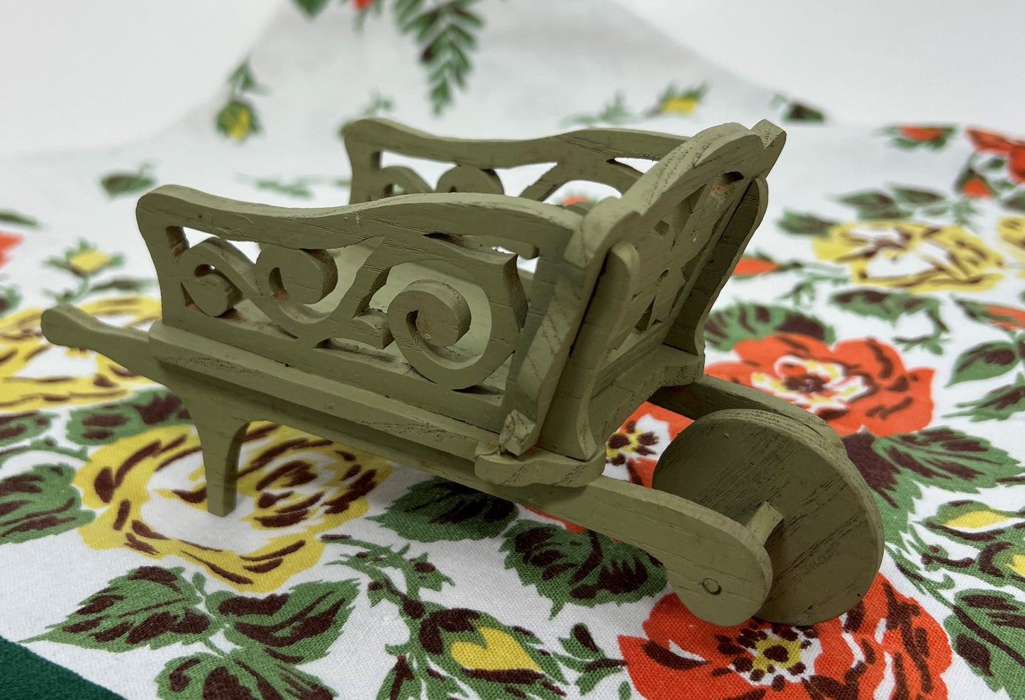 Miniature Wooden Garden Wheelbarrow