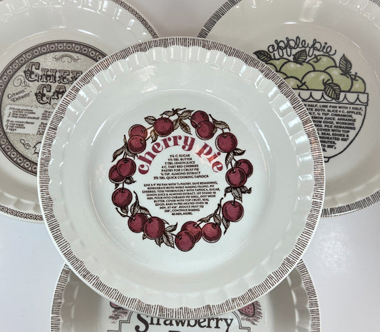 Cherry Pie Recipe Plate, Royal China by Jeanette