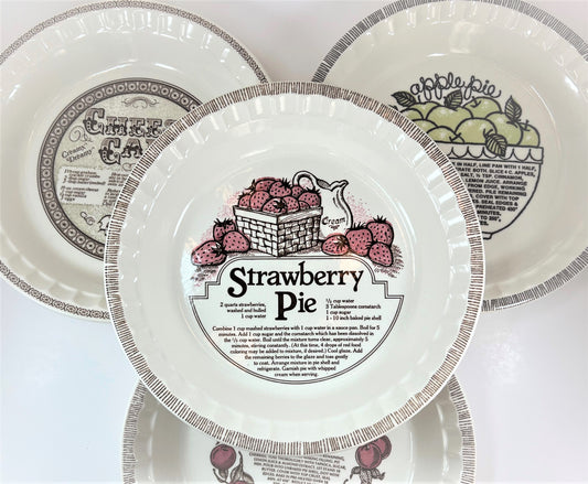Strawberry Pie Recipe Plate, Royal China by Jeanette