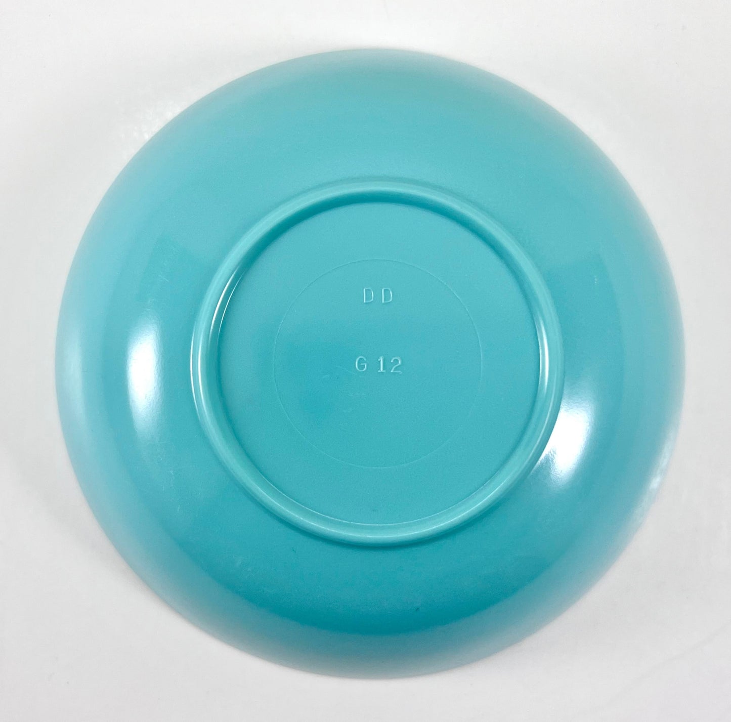 Mid-century Melamine Turquoise Poppies Dinnerware with Serving Pieces. c. 1965