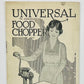 Universal Food Chopper Illustrated Advertising Cookbooklet, c. 1920s